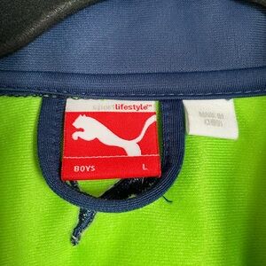 Puma Boys Neon Green Hoodie